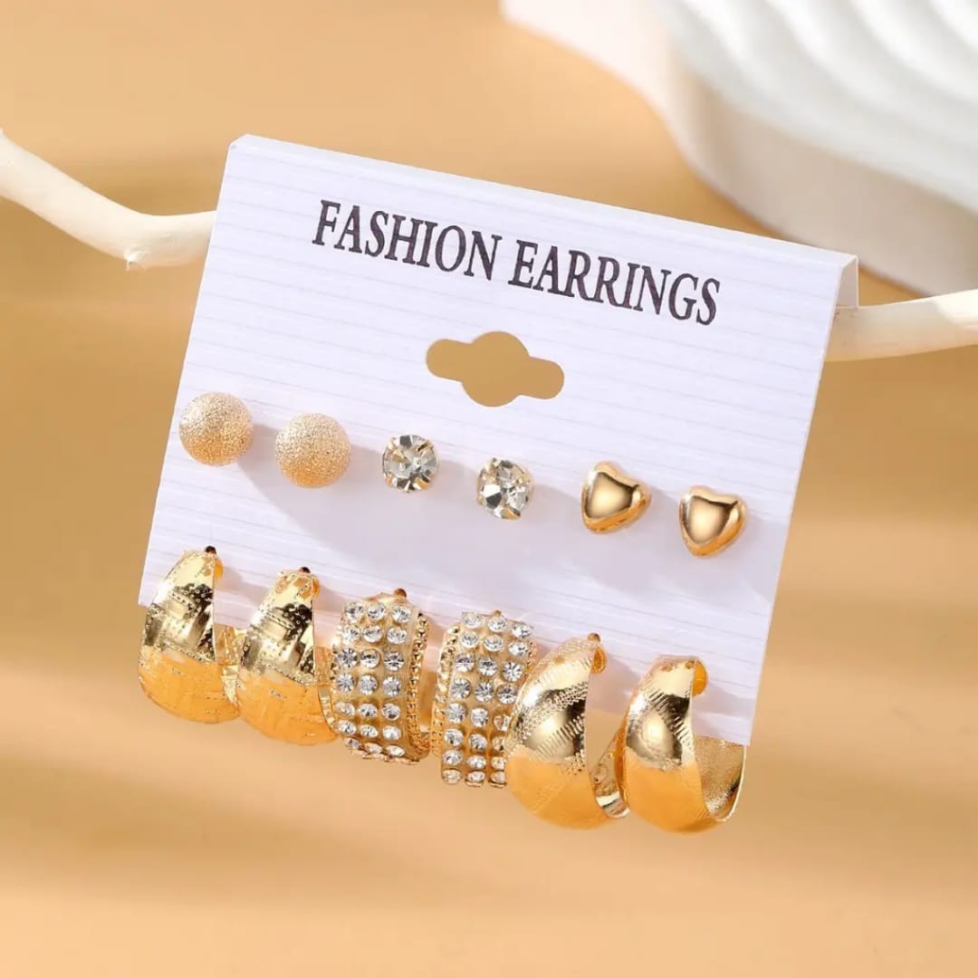 Regal Radiance 6 set of  Earrings – Mehnam Luxe Edition