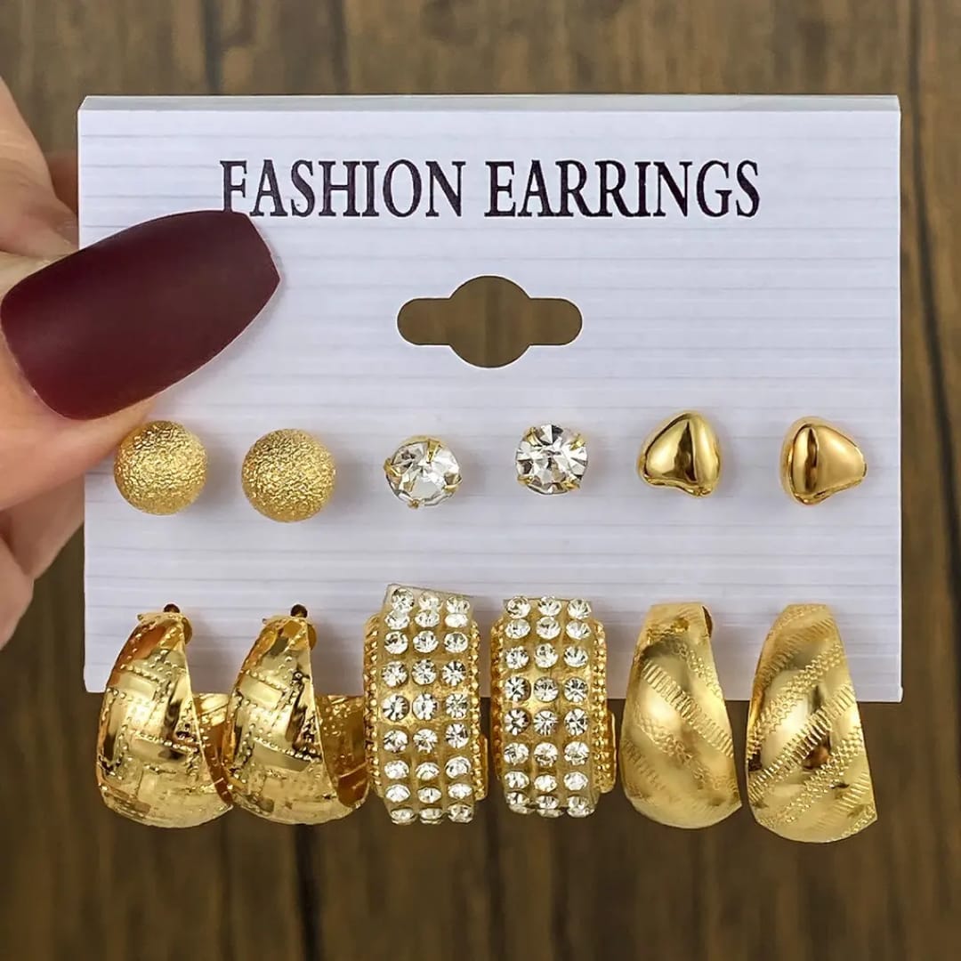 Regal Radiance 6 set of  Earrings – Mehnam Luxe Edition