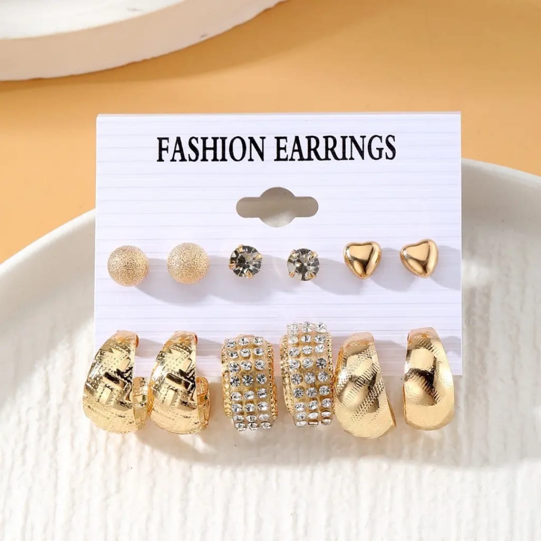 Regal Radiance 6 set of  Earrings – Mehnam Luxe Edition